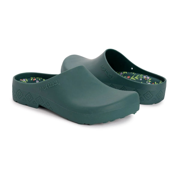 Muk Luks Women's Garden Clog and Glove Set | Green Floral