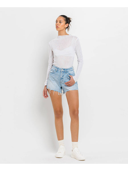 High Rise Distressed Hem