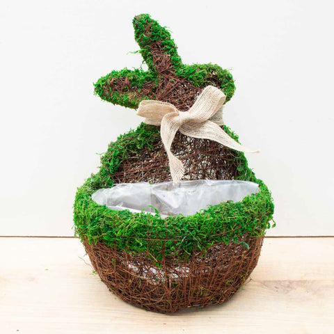 Moss Bunny Planter Green 9.5x14x4