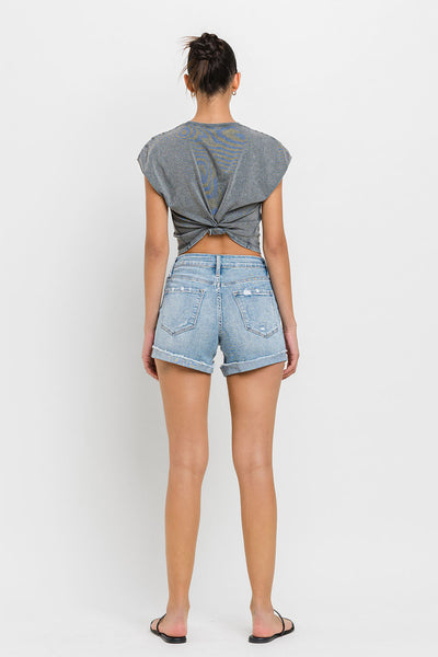 High Rise Stretch Shorts