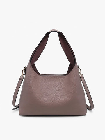 Adrianne Soft Hobo w/ Inner Bag| Dark Rosewood