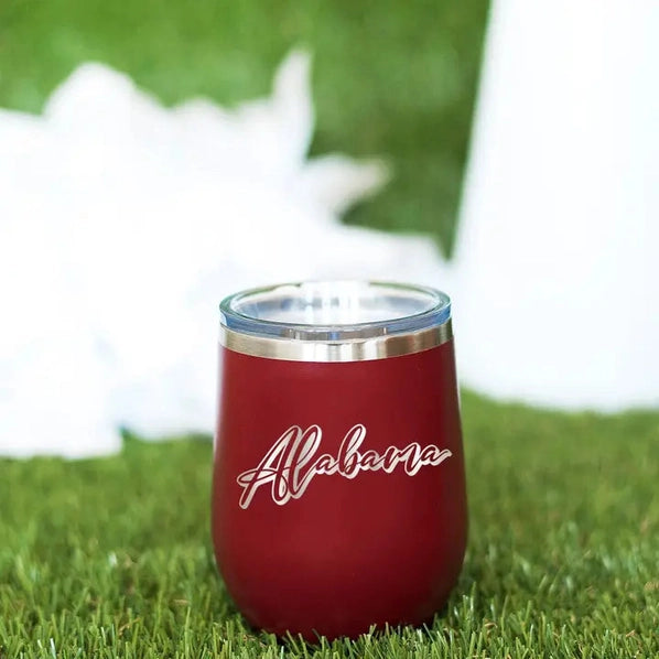 Alabama Script Garnet Tumbler