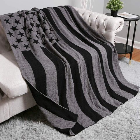 American USA Flag Reversible Throw Blanket