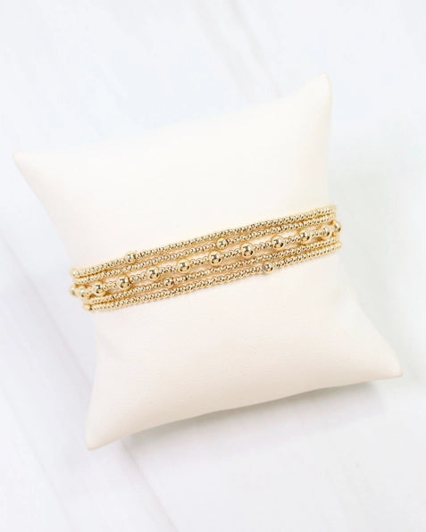Anadarko Beaded Bracelet Set Gold