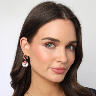 Auburn Tigers Enamel Drop Earrings