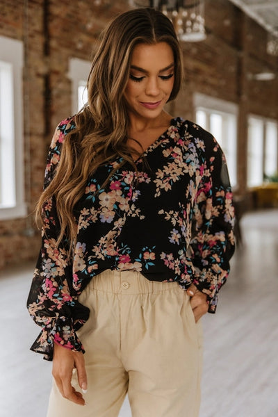 Aura Floral Print Blouse