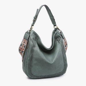 Aris Whipstitch Hobo/Crossbody | Dark Teal