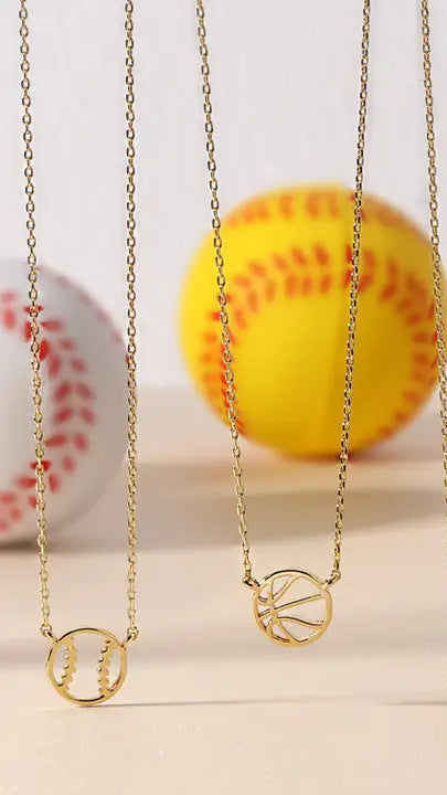 Petite Sports Necklace | Baseball/Softball, Basketball, Volleyball