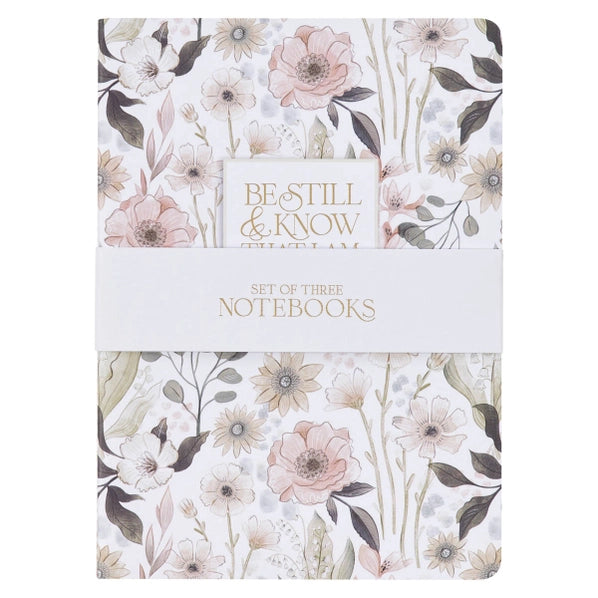 Large Notebook 3Pc Set Be Still Ps. 46:10
