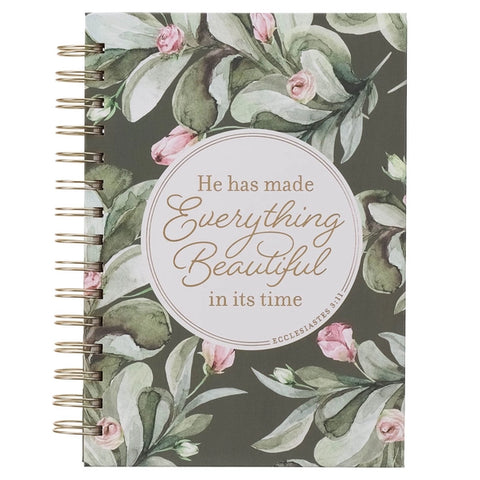 Everything Beautiful Ecc. 3:11 Wirebound Green Journal