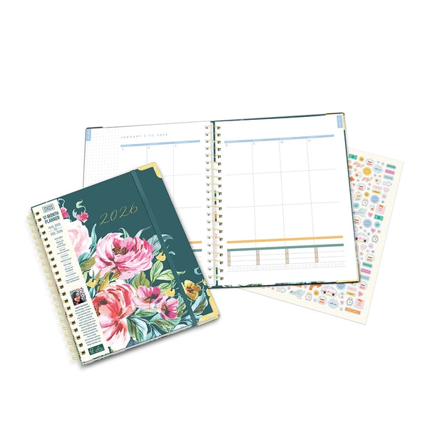 2026 Bella Flora Extra-Large Spiral Planner