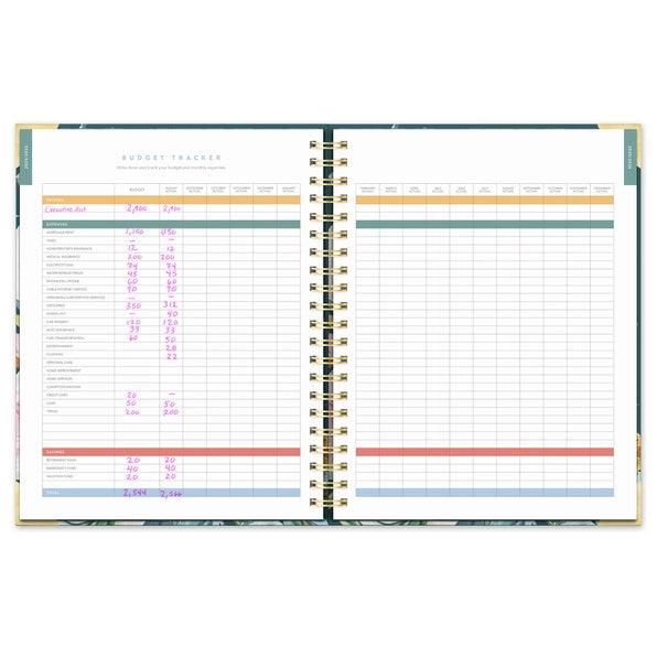 2026 Bella Flora Extra-Large Spiral Planner