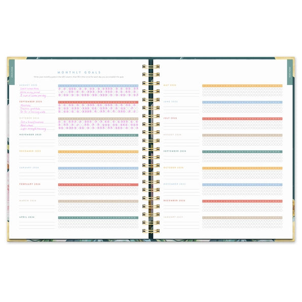 2026 Bella Flora Extra-Large Spiral Planner