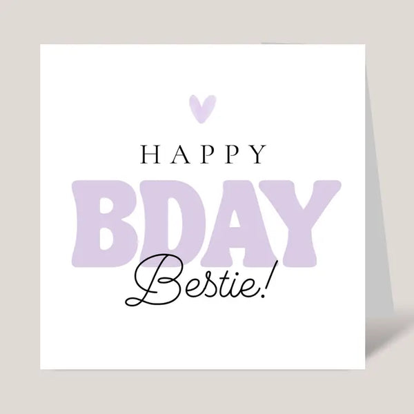 Bestie Birthday Card For Friend | Purple Bday
