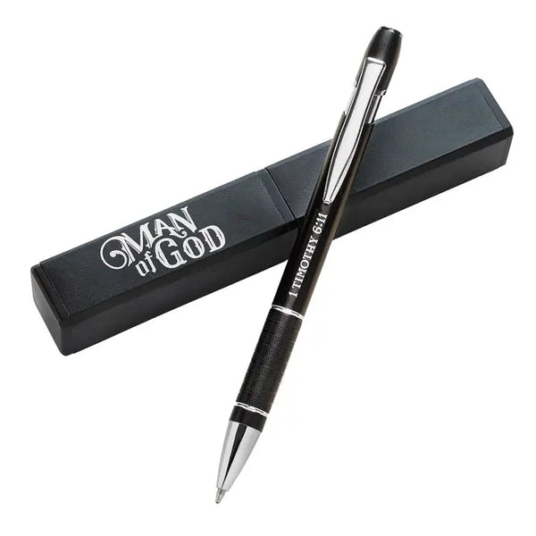 Pen in Case Black Man of God 1 Tim. 6:11