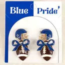 Gameday Helmet with Bow and Football Stud Earrings | 4 Choices