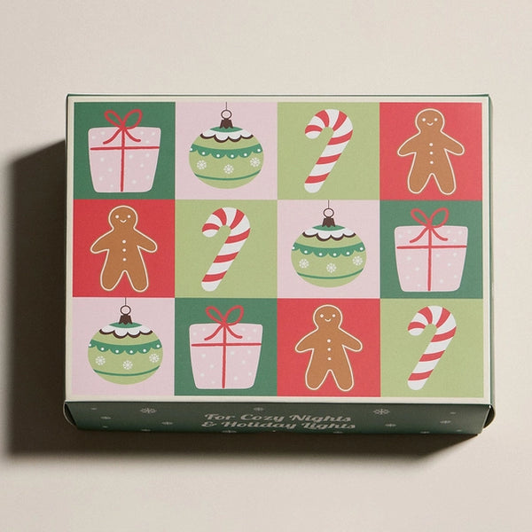 4Pairs-Bow HOHOHO Nutcracker Printed Christmas Bundle Socks Set