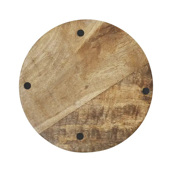 Bunny Hop Wooden Plate Natural w/ Bunny & Wreath 10 Inch Diameter