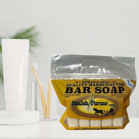 Amish Farm Soap 5-Bar Bag Fragance-Free White Bars