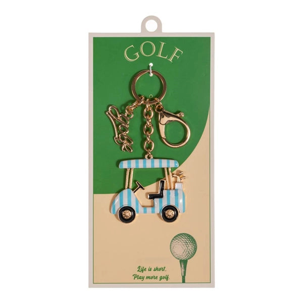 Golf Cart Charm Drop Keychain Bag Charm | Blue\Pink