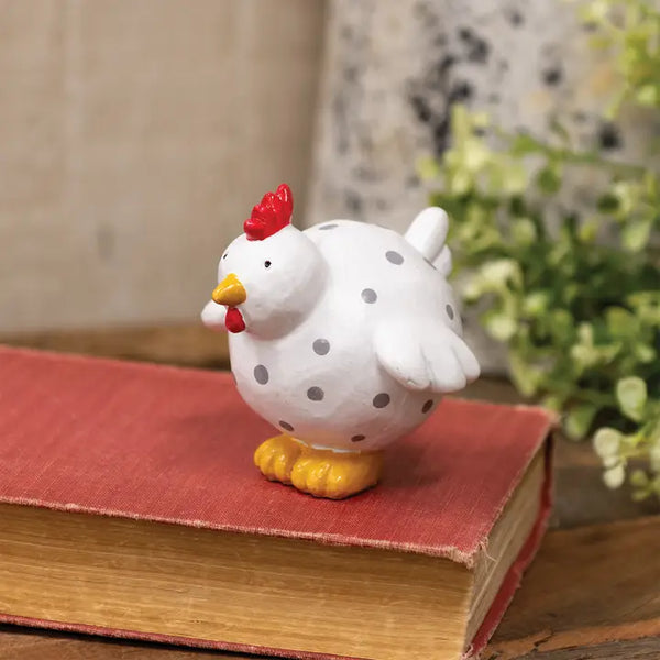 Resin Polka Dot Chicken Sitter