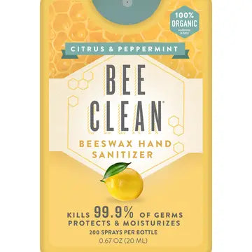 Organic Beeswax Bee Clean Hand Sanitizer Spray | Citrus Peppermint