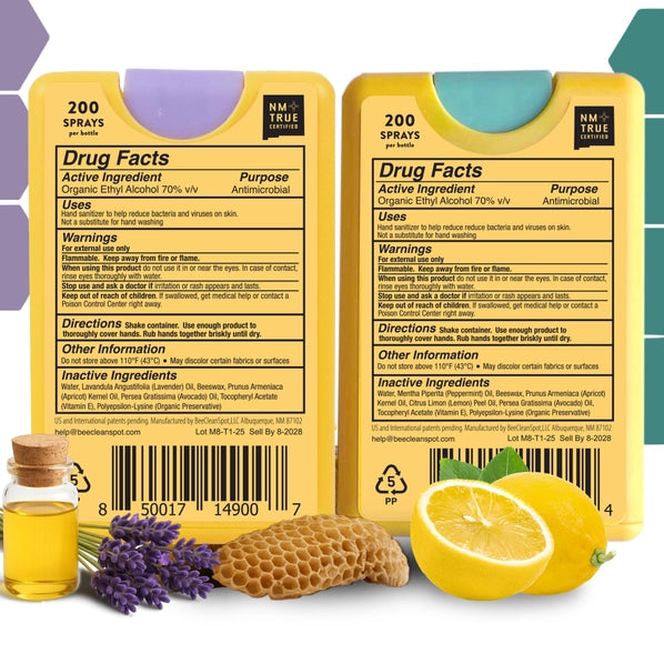Organic Beeswax Bee Clean Hand Sanitizer Spray | Lavender