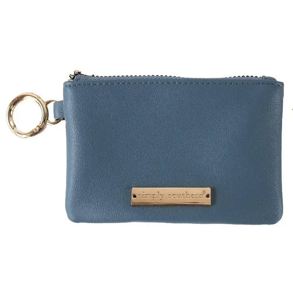 Simply Southern PU Leather Change Purse| Cream, CHAI & AZUR