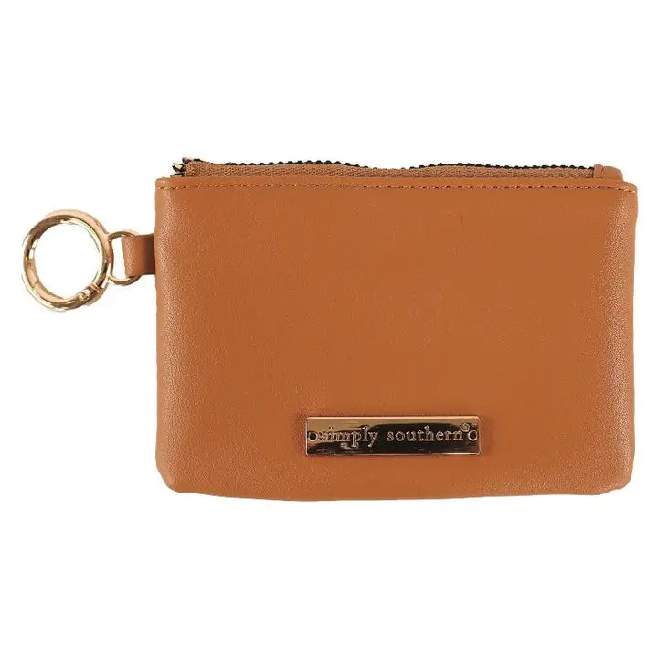 Simply Southern PU Leather Change Purse| Cream, CHAI & AZUR