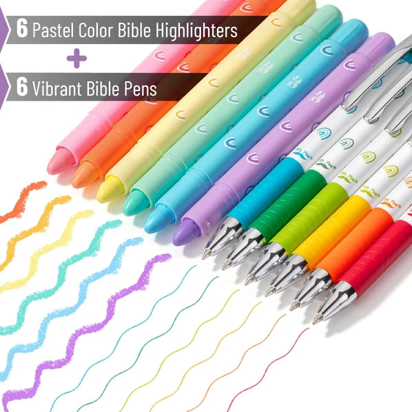 Mr. Pen- Bible Highlighters and Pens, No Bleed, 12 Pack