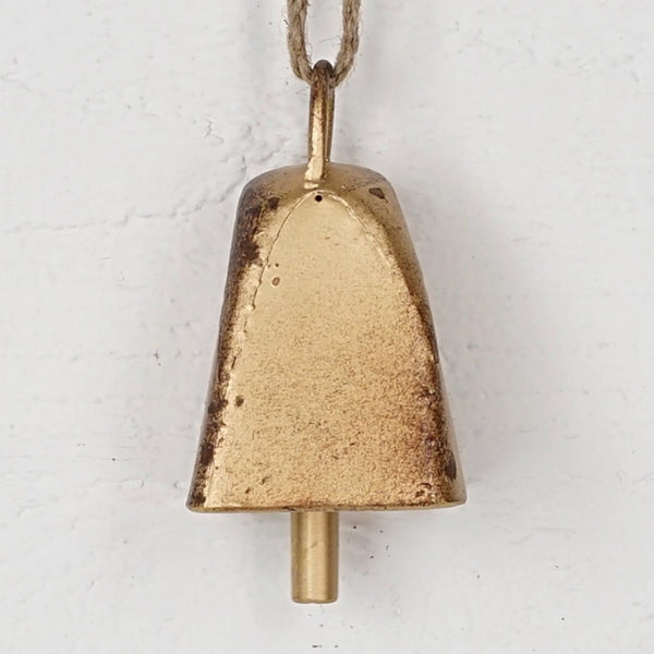 Vintage Gold Cow Bell w/Loop