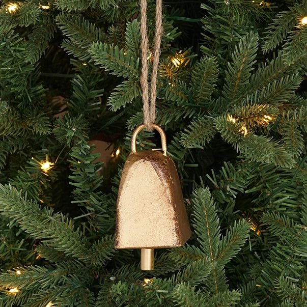 Vintage Gold Cow Bell w/Loop