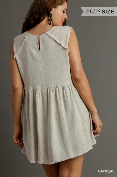 Frayed Tunic Top | Oatmeal