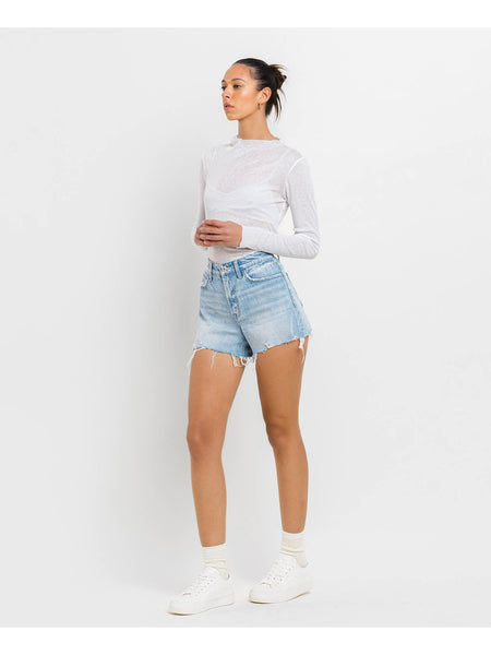 High Rise Distressed Hem