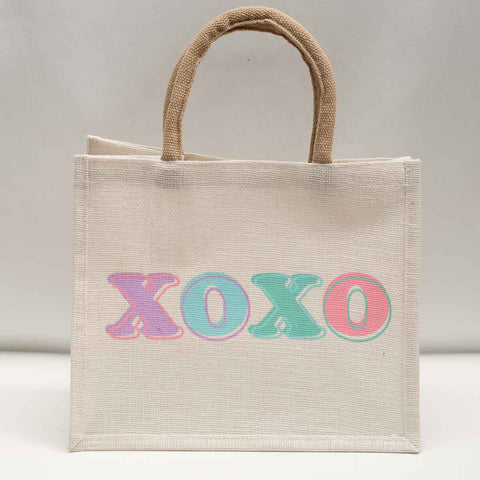 Xoxo Gift Tote White/Multi 12x10x8