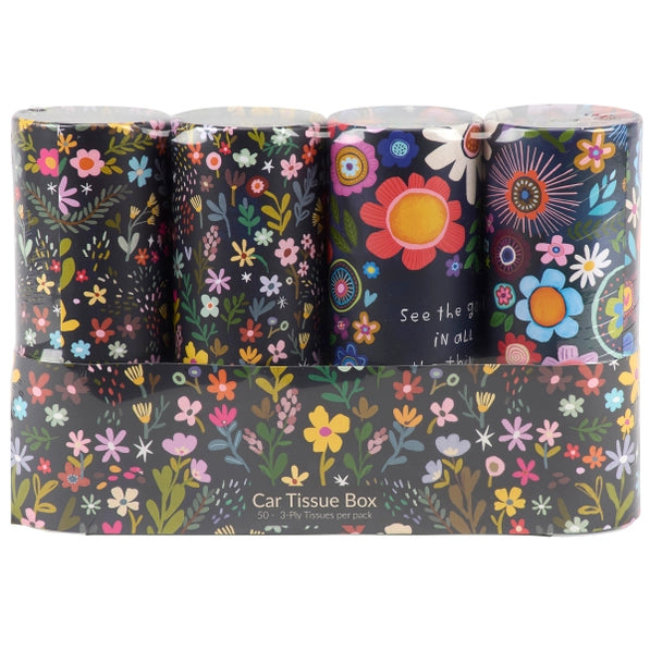 Dark Floral Tissue Box Set