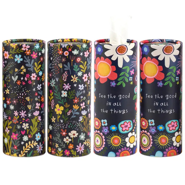 Dark Floral Tissue Box Set