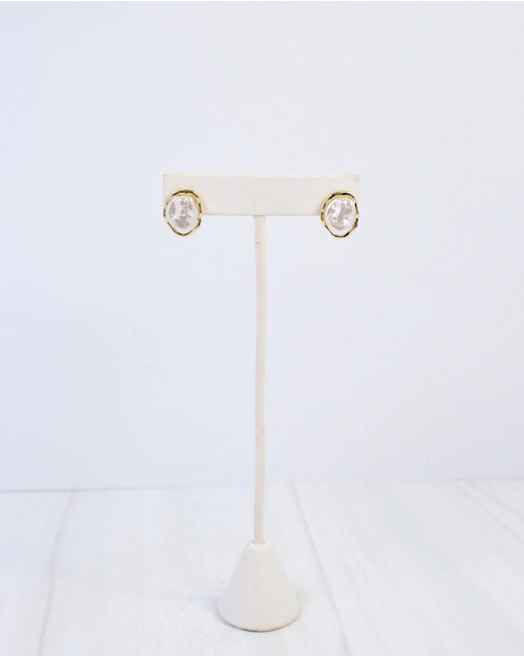 East Aurora Pearl Stud Earring| Cream