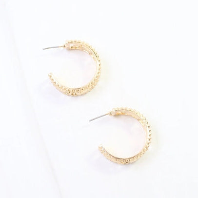 Murphy Elephant Hoop Earring | Worn Gold