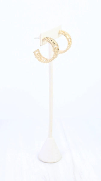 Murphy Elephant Hoop Earring | Worn Gold