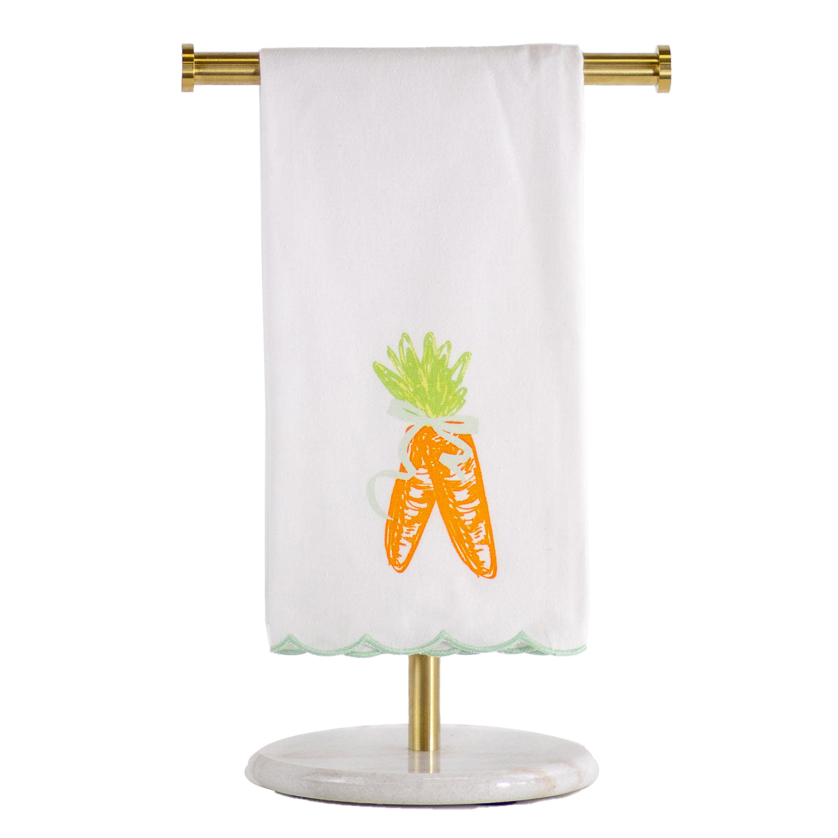 Carrot Scallop Edge Hand Towel 20x28