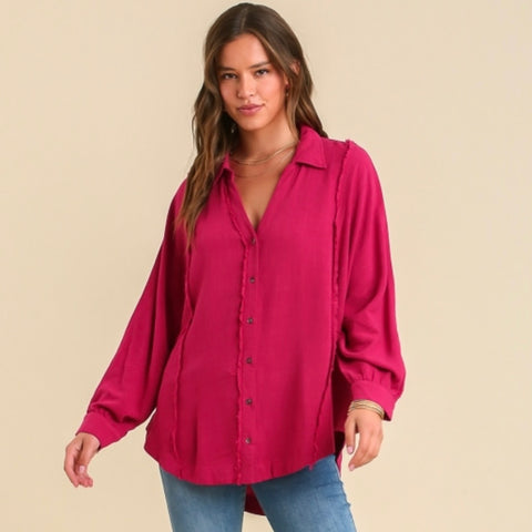 Ruby Button Up Top