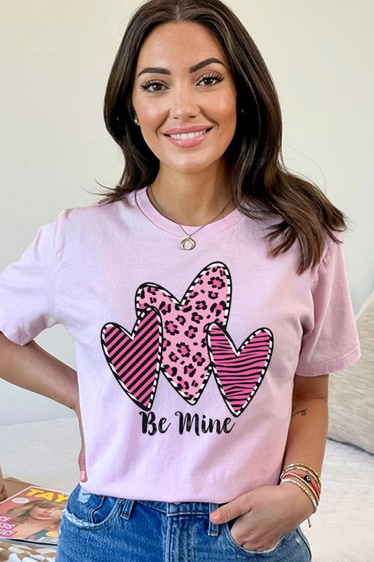 Valentine's Day Pink Leopard Hearts Tee