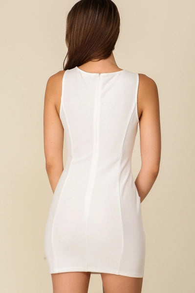 So Fetch Vest Bodycon Dress | White
