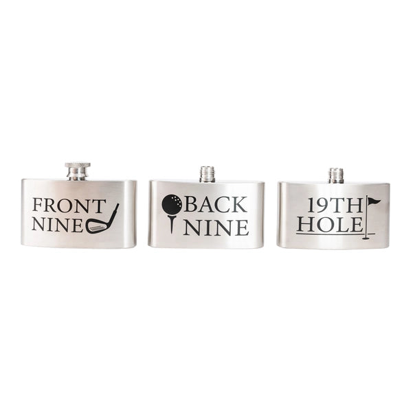 19th Hole Golfer's Flask | 3-Reservoir Golf Hip Flask