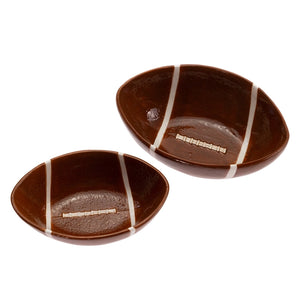 Football Fever Set of 2 Condiment Ceramic Bowls