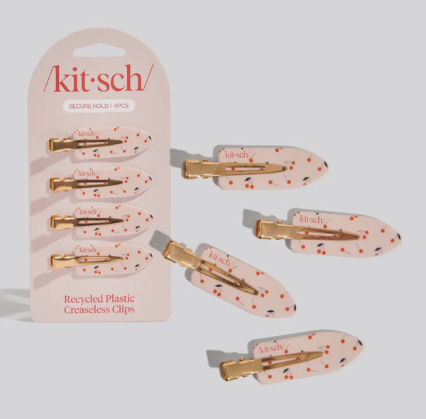 Plastic Creaseless Clips-Cherry Print