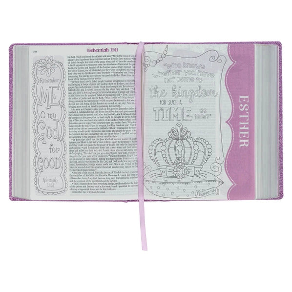 Purple Glitter My Creative Bible For Girls - An Esv Journali