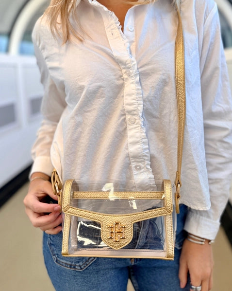 Anna Clear Bag | Gold