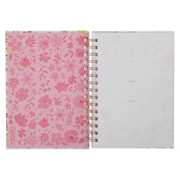 Peach Floral World's Greatest Mom Wirebound-Journal